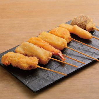 Assorted kushikatsu
