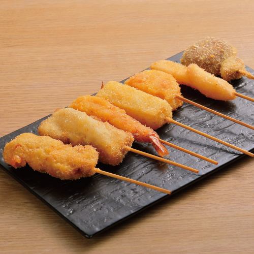 Assorted kushikatsu