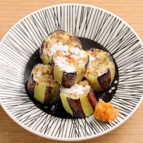 茄子焼き山わさび味噌