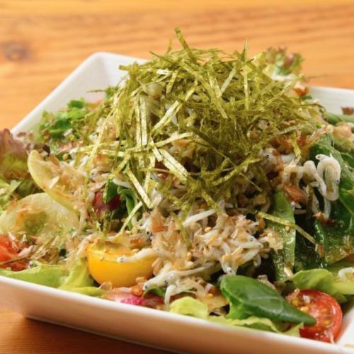 Japanese-style salad of Shirasu
