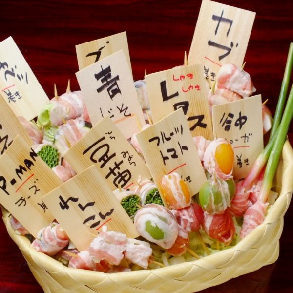 [Various skewers] Speaking of fireworks, skewers ♪ Sprinkled with Junmai Ginjo sake and baked ♪ Share and enjoy with everyone ♪