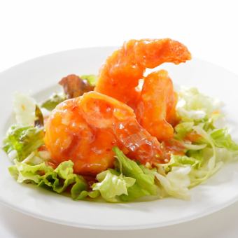 Stir-fried large shrimp with chili sauce (4)