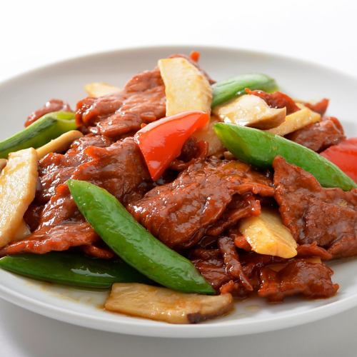 Stir-fried beef with oyster