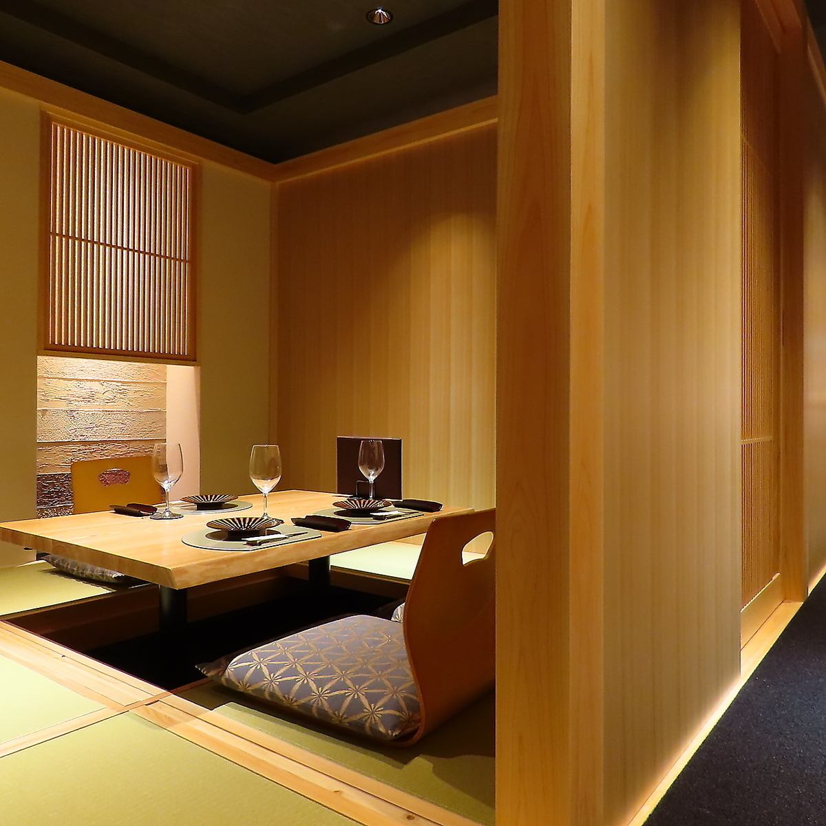木の温もり溢れる落ち着ける完全個室居酒屋♪接待/各種宴会に◎