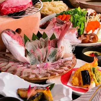 <120分钟畅饮> 工作日（仅限周日至周四）！包含整条鲷鱼刺身和牛排[共9道菜] 6000日元 → 5000日元