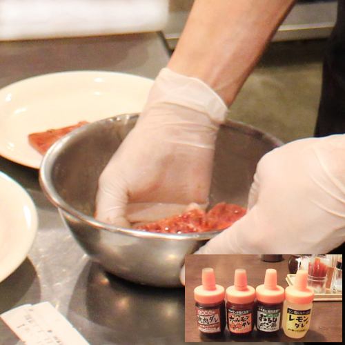 We bring out the flavor of the meat with our carefully selected meat preparation.