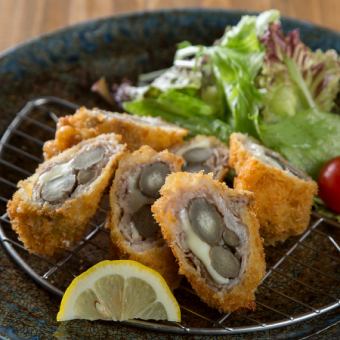 新ごぼうとモッツァレラチーズ肉巻フライ