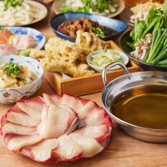 【酔いどれ中級コース】◆酔いどれ特製寄せ鍋付◆《2時間飲み放題付き》8品4000円