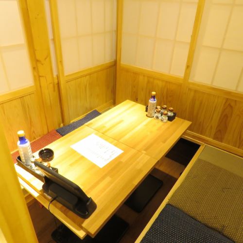 人数に合わせた完全個室
