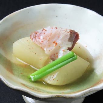【仅限烹饪】稀有红鲷鱼排、烤鰤鱼萝卜等10道菜品3,500日元（含税）