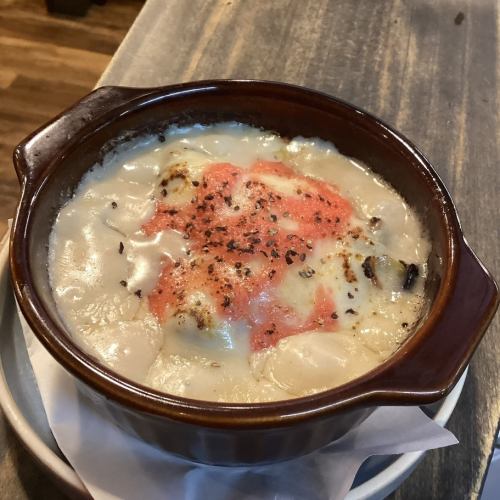 炭烤鸡肉和明太子焗菜