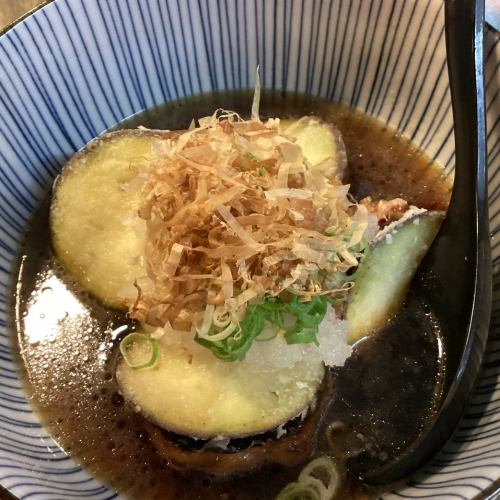 つくねと茄子のはさみ揚げ