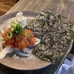 チャンジャあて　韓国のり添え