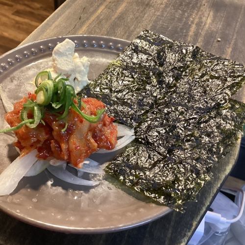 チャンジャあて　韓国のり添え