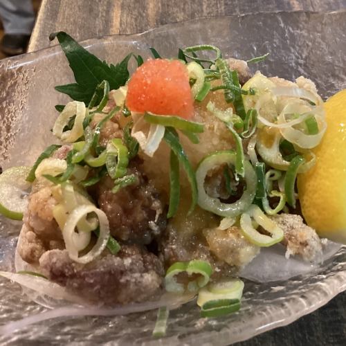 砂ずりの唐揚げ(おろしポン酢)