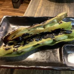 そら豆の炭焼き