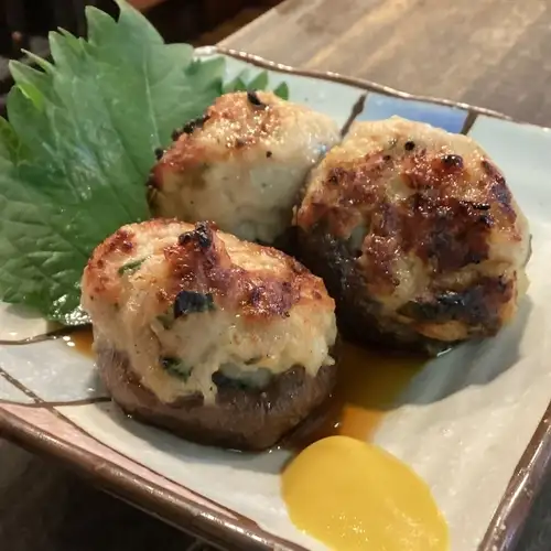 Stuffed shiitake mushrooms