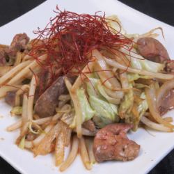 Stir-fried liver and vegetables