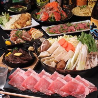 【忘年会】鍋あり【肉祭りコース】≪2H飲放題≫豪華宴会に!とにかく肉!!ボリューム◎9品6000円