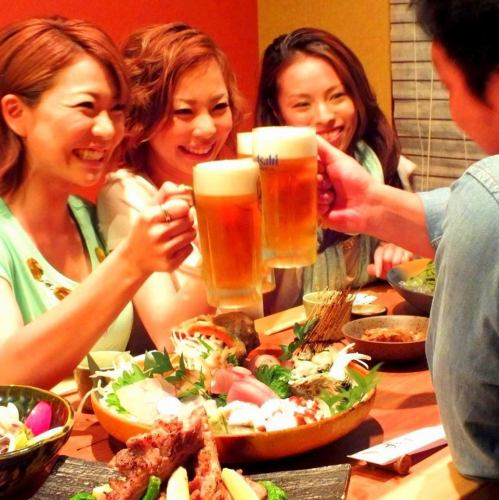 こだわりの料理とお酒で会話も弾む