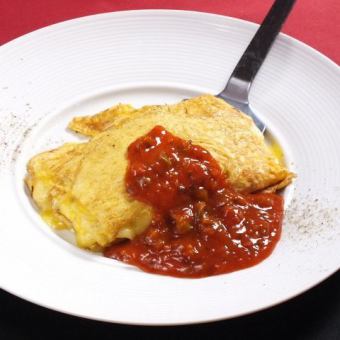 Tomato cheese omelet