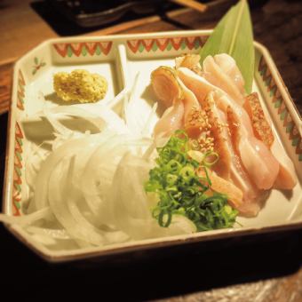 Miyazaki chicken breast sashimi