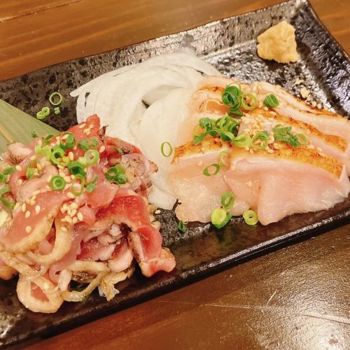 Specialty!! Morning dish [Miyazaki chicken sashimi] 2 pieces (breast sashimi, seared)