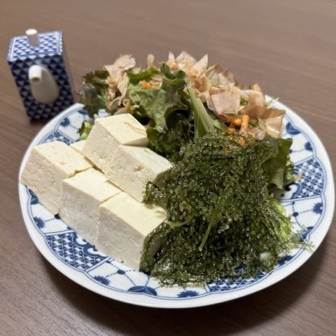 Island tofu and sea grape salad