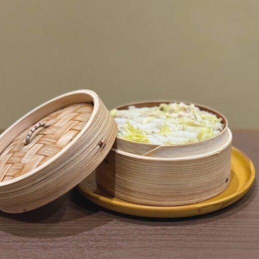 沖縄県産豚のせいろ蒸しは野菜と豚のヘルシーなミルフィーユ♪