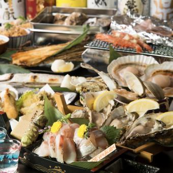 [Includes 2 hours of all-you-can-drink] 16 dishes in total ≪10 times the luxury! Fully enjoy Hokkaido "10 times the luxury course": 13,200 yen (tax included)