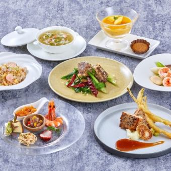 僅限晚餐的水晶套餐:7 道菜,10,000 日元(含稅和服務費)