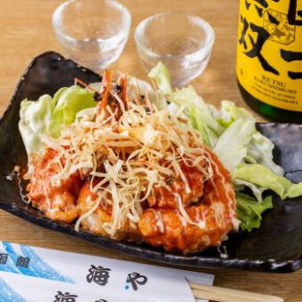 [Various banquets] Weekday only, 3 hours all-you-can-drink, large shrimp and avocado with nut sauce, 5,000 yen course