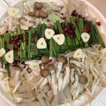 【新年会・各種宴会】＜平日限定3時間飲み放題付 5,000円＞もつ鍋コース