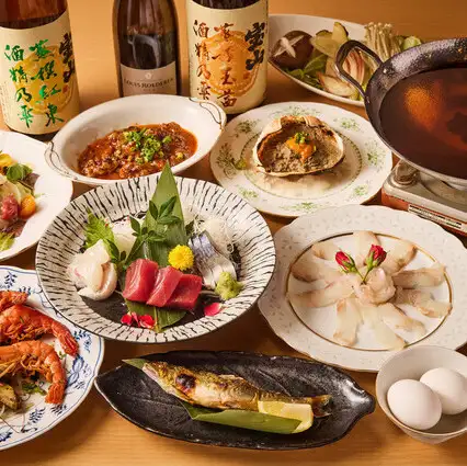 【黒毛和牛×旬魚しゃぶしゃぶ】刺身3点・ビーフシチューなど全8品『竹』コース◆生付2H飲放題付