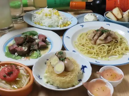 【당일 주문 OK】자랑의 탄스테이크나 아히조 등 전 8품 간편하게 즐기는 1650엔(부가세 포함)