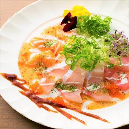 7th place: Fresh fish carpaccio with salad