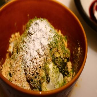 Crispy matcha kinako ice cream