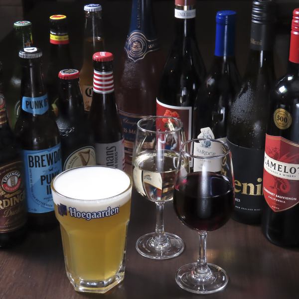 【種類豊富なドリンクをご用意◎】クラフトビールとワインがおすすめです！