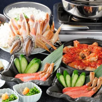 ≪かに&ふぐ≫「ふぐかにコース」　焼きふぐ・かに刺し・かにすき等　全5品8000円