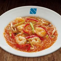 Spicy stir-fried shrimp and vermicelli