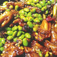 Duck and Beans Stewed in Soy Sauce