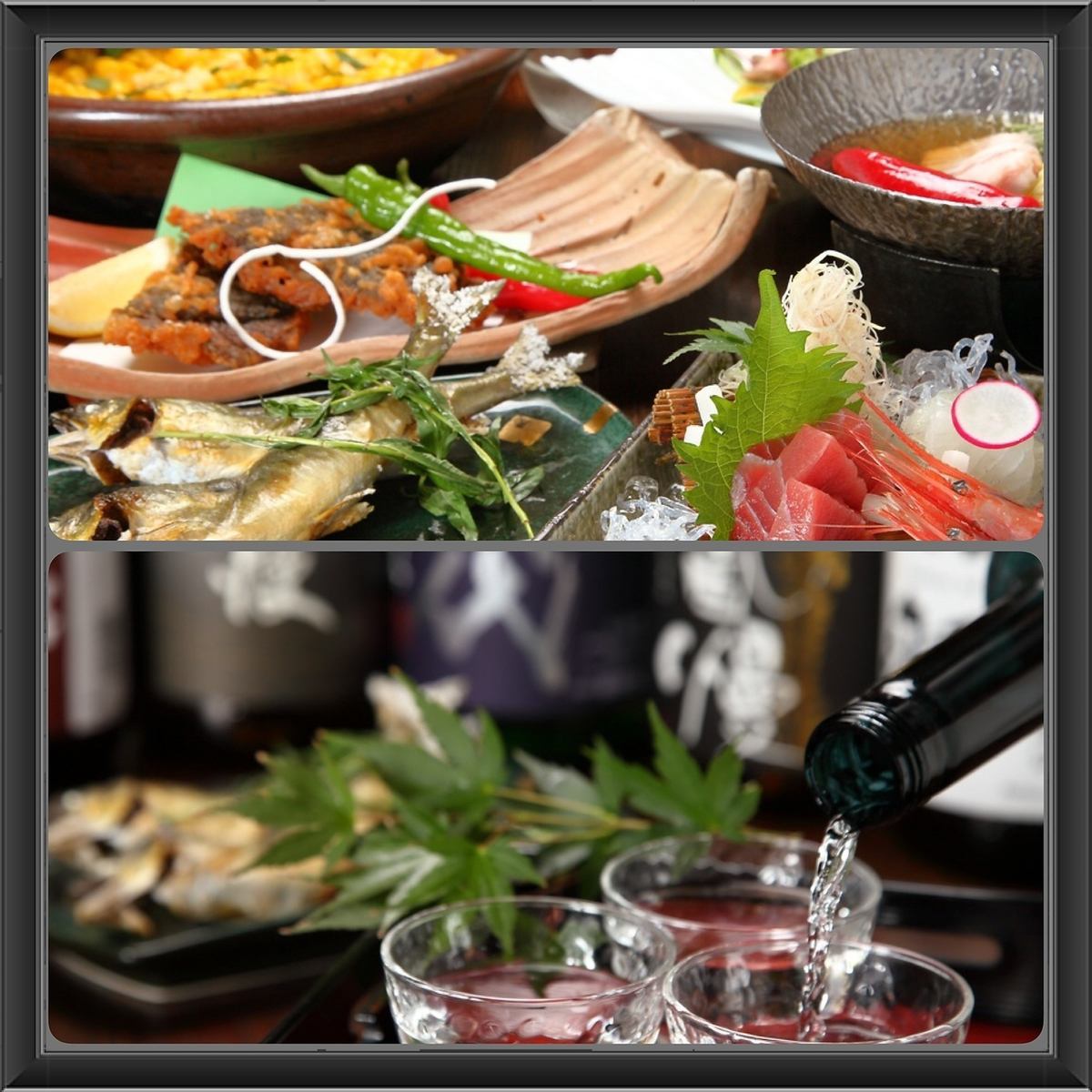 新年会、歓送迎会にオススメ！月変わりの新和食コース と地酒も豊富にあり。