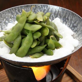熱々枝豆 塩釜風