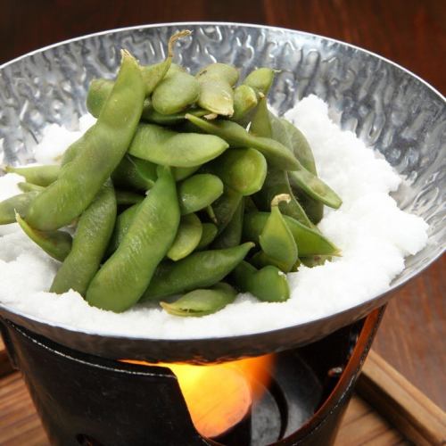 熱々枝豆 塩釜風