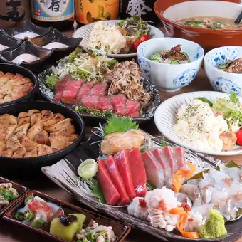 6/1~9/30限定 【夏の九州満喫コース (※鍋なし)】2時間飲み放題付 4500円⇒4000円(税込)