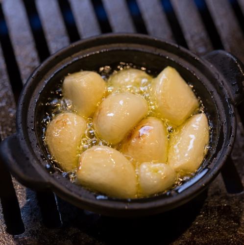Grilled domestic garlic oil