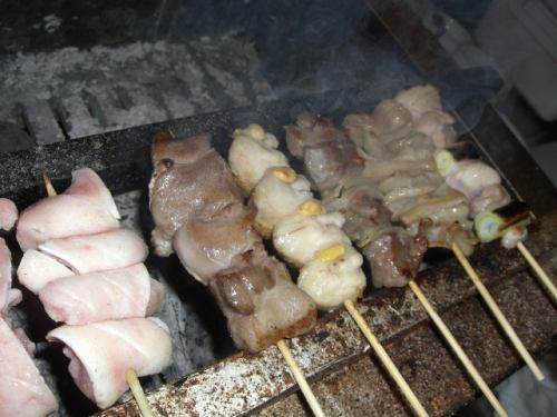 꼬치 구이 [돼지] 목 연골, 갈매기살, 돼지 고기, 파우치