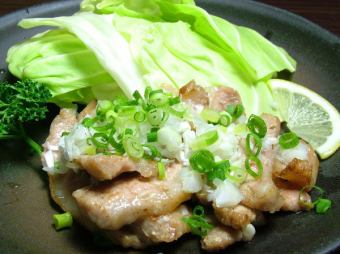 Pork toro with salt and ponzu sauce