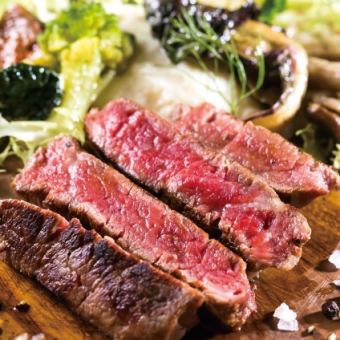 7 dishes including 3 types of rare steak + super delicious beef stew + grilled carpaccio + 2 hours [all you can drink] ⇒ 8000 yen (tax included)
