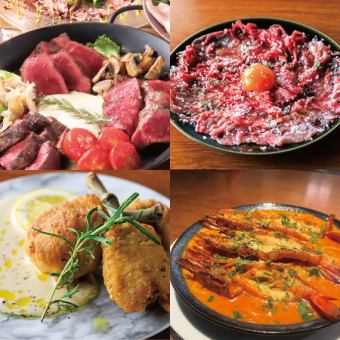 Our proud Wagyu beef truffle yukke & 3 types of carefully selected Wagyu beef steak, 7 dishes in total + 2 hours [all-you-can-drink] ⇒ 5,500 yen (tax included)